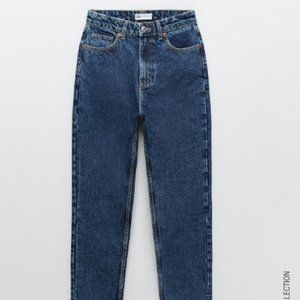 Zara Mom Jeans - Navy Blue